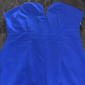 Royal Blue Strapless Jumpsuit